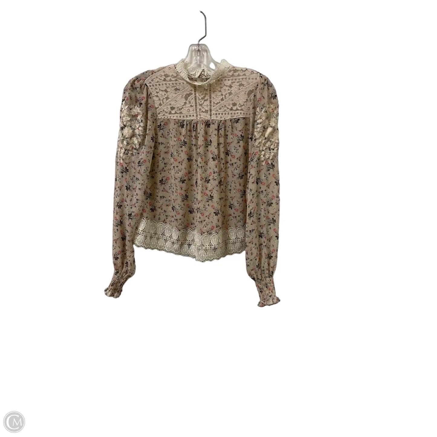 Top Long Sleeve By Wonderly In Cream, Size: M