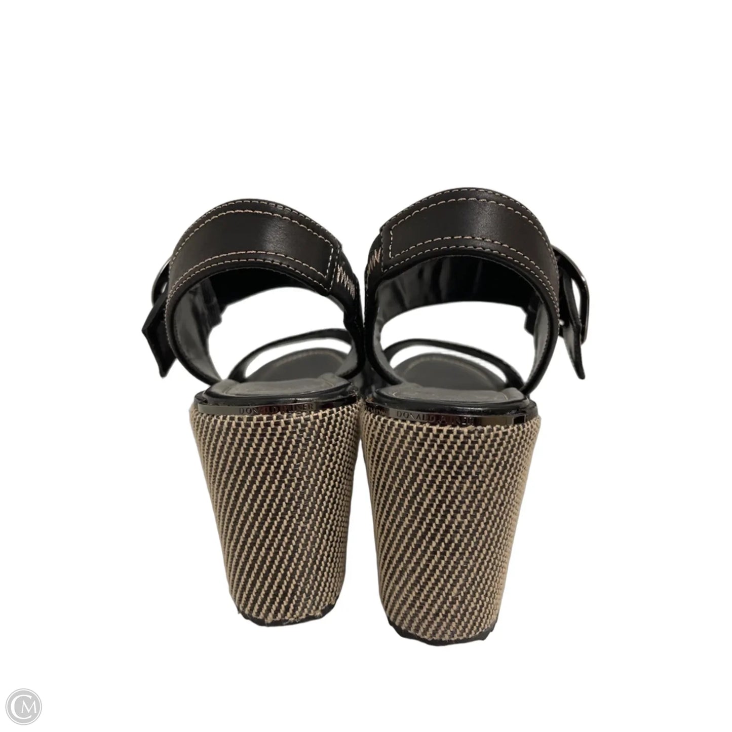 Sandals Heels Wedge By Donald Pliner In Black, Size: 9.5