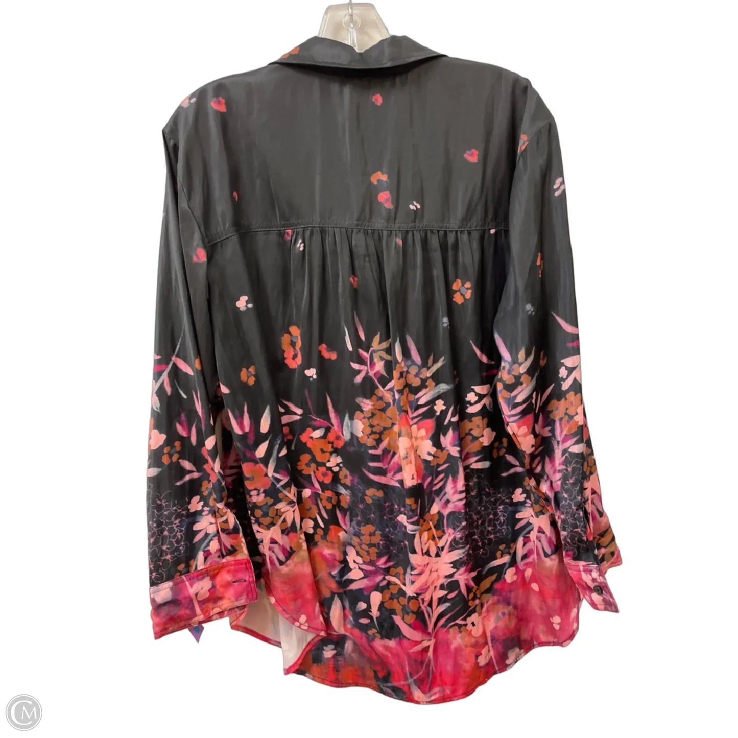 Blouse Long Sleeve By Anthropologie In Black, Size: M