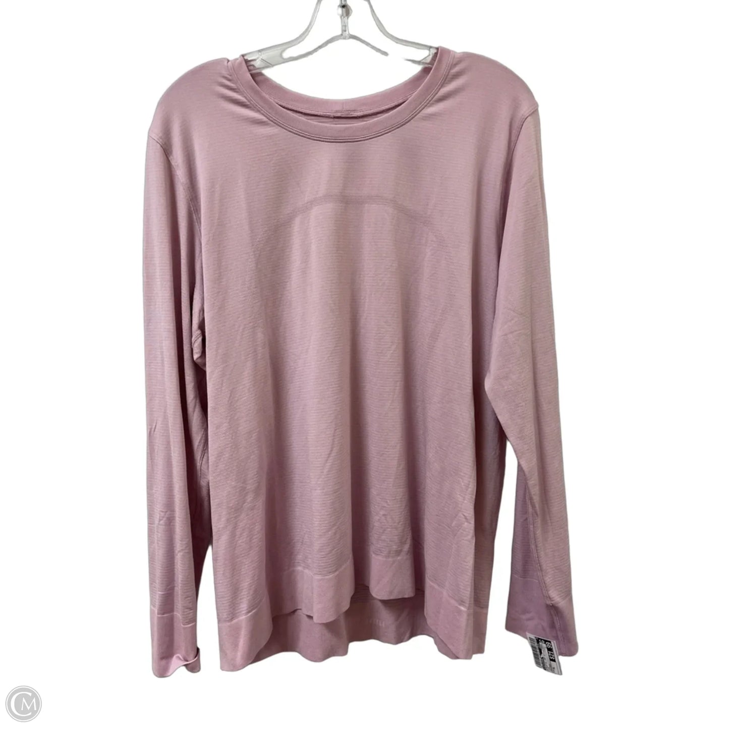 Athletic Top Long Sleeve Crewneck By Lululemon In Pink, Size: Xl