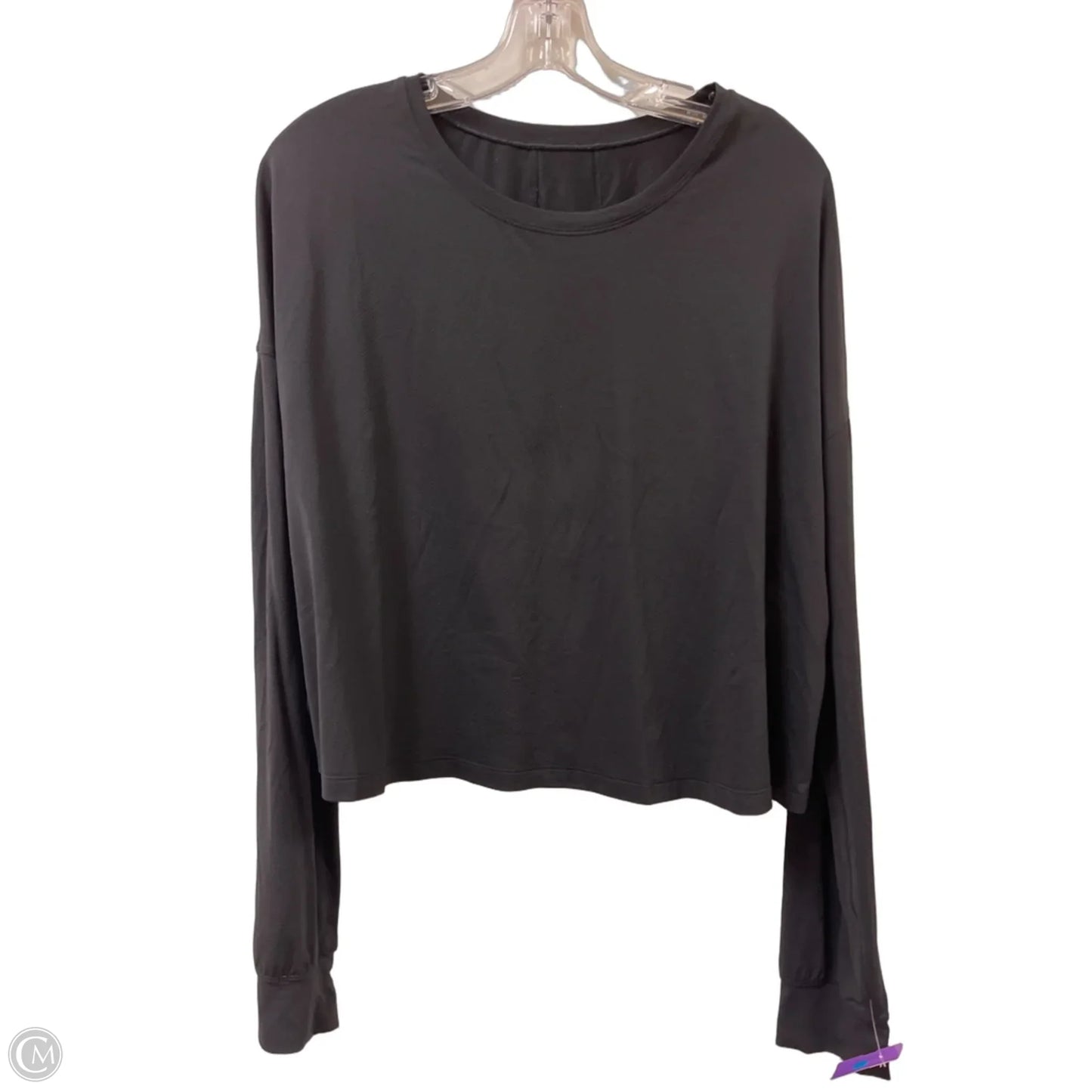 Athletic Top Long Sleeve Crewneck By Lululemon In Black, Size: Xl