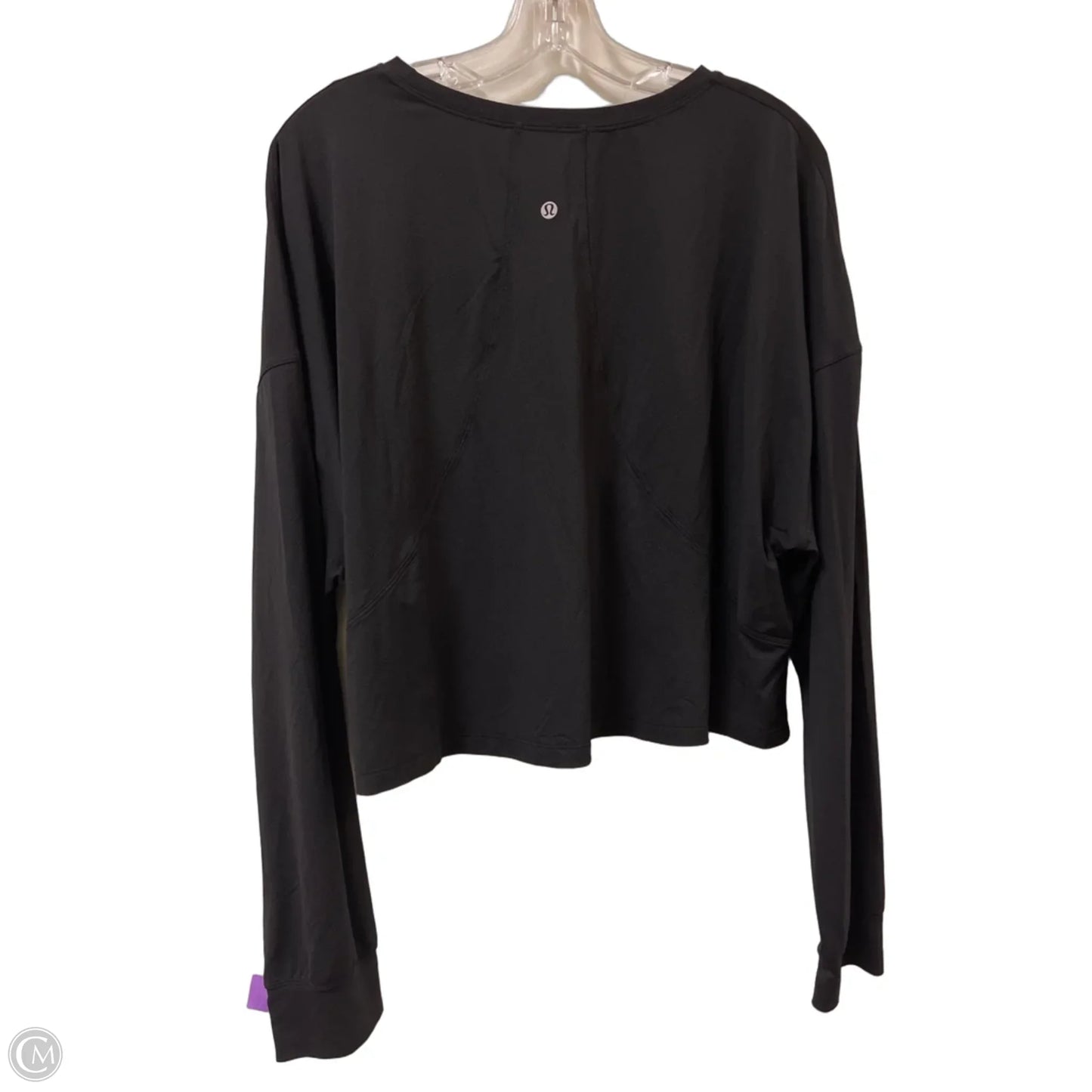 Athletic Top Long Sleeve Crewneck By Lululemon In Black, Size: Xl