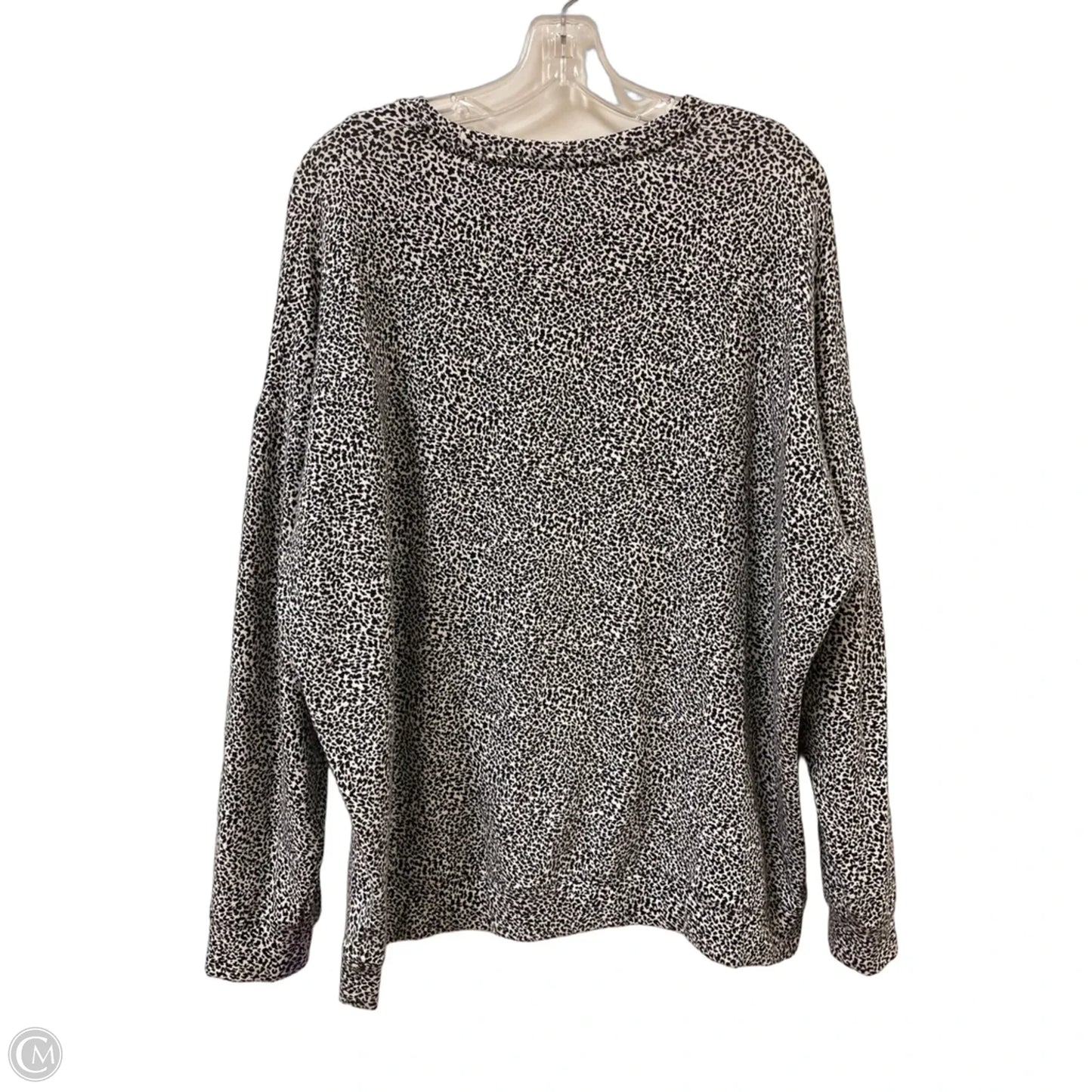Athletic Sweatshirt Crewneck By Athleta In Black & White, Size: L