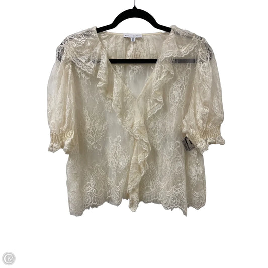 Top Short Sleeve By Maison Damelie In Cream, Size: S