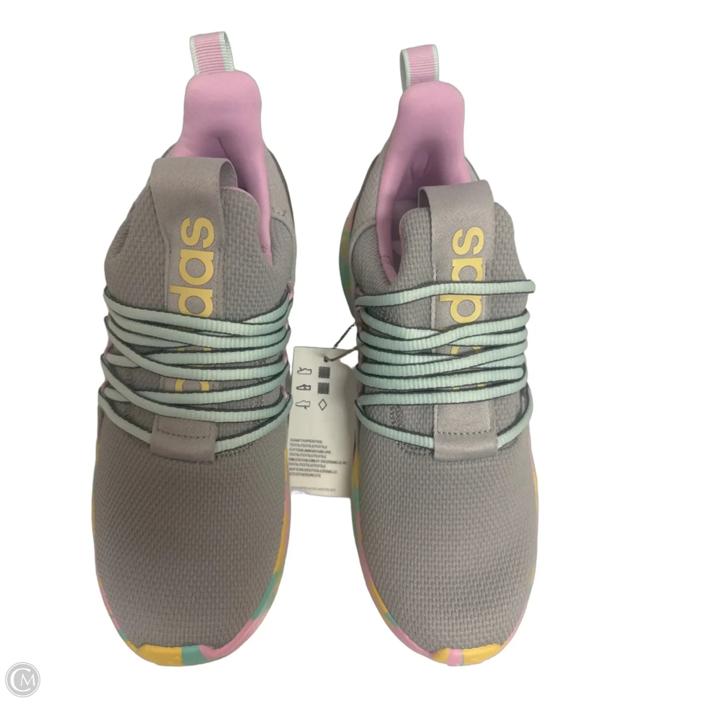 Shoes Athletic By Adidas In Grey & Pink, Size: 9