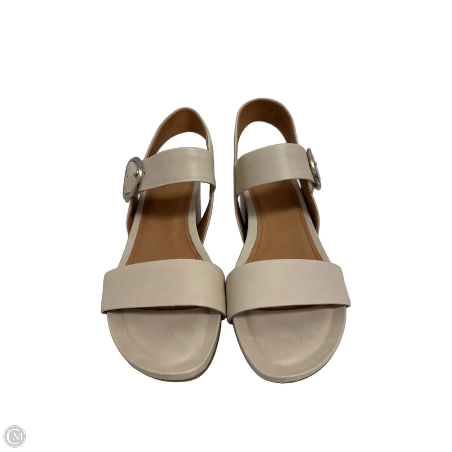 Sandals Heels Wedge By Sofft In Cream, Size: 8