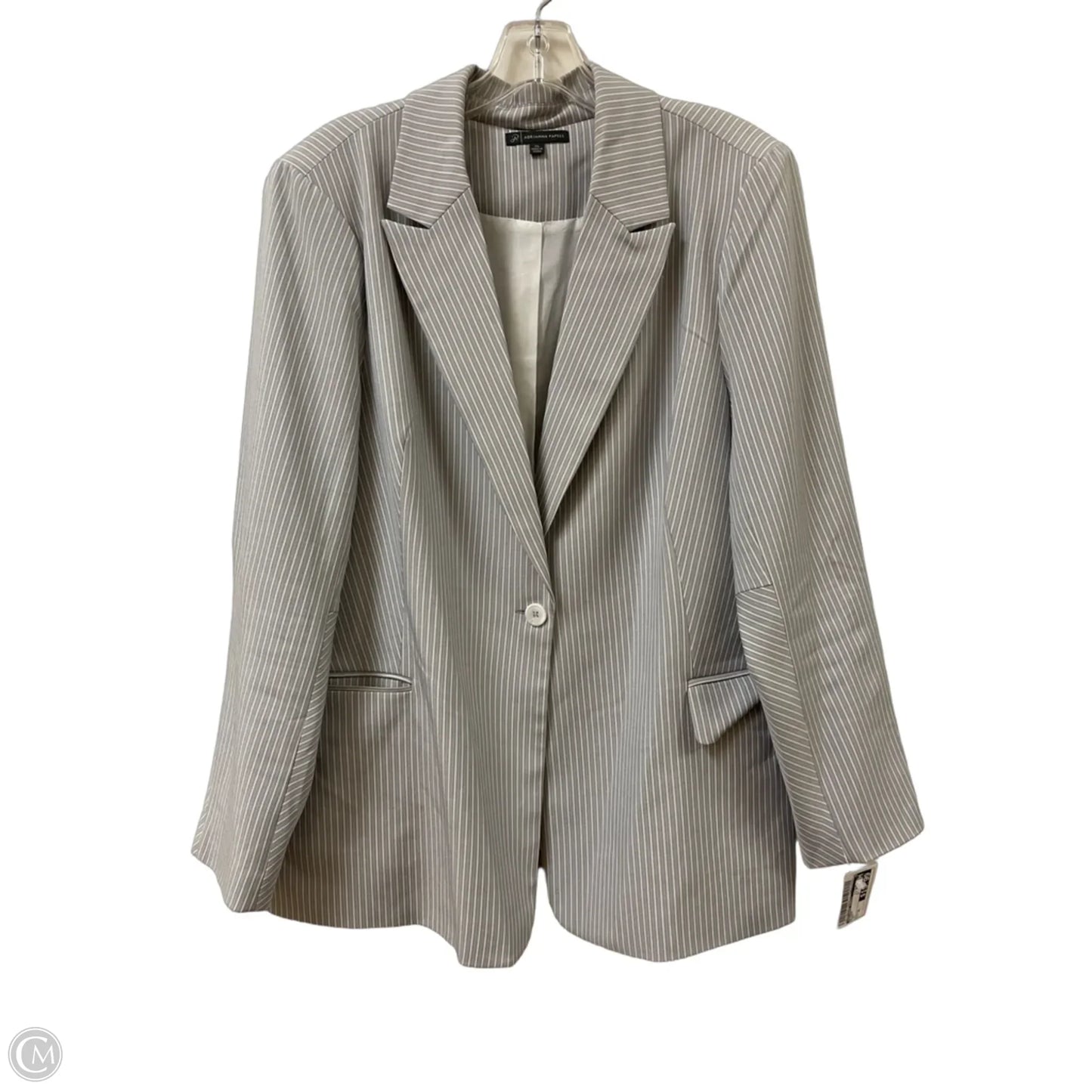 Blazer By Adrianna Papell In Grey, Size: Xl