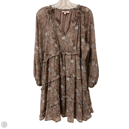 Dress Casual Midi By Entro In Brown, Size: L