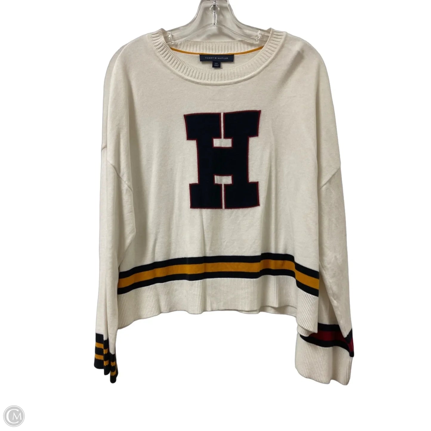 Sweater By Tommy Hilfiger In Cream, Size: L