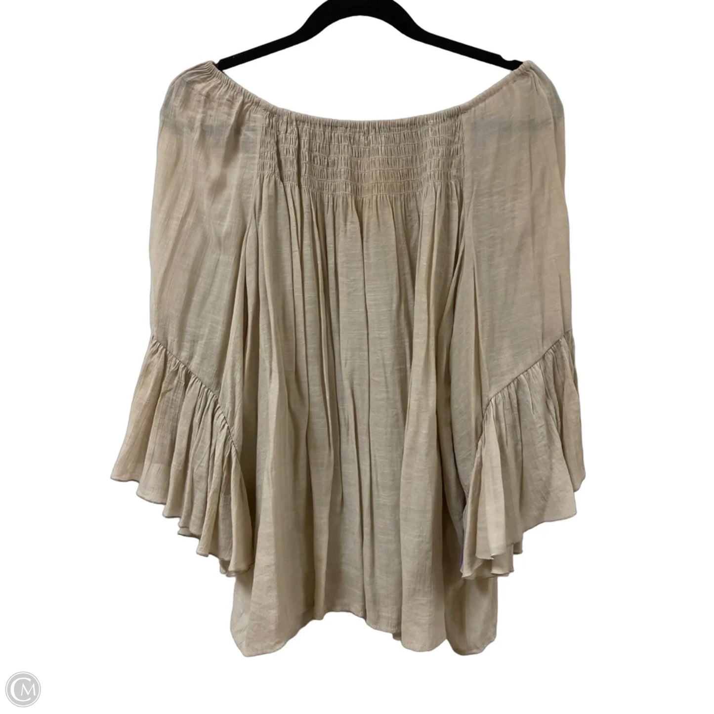 Top Long Sleeve By Chicos In Tan, Size: Xl