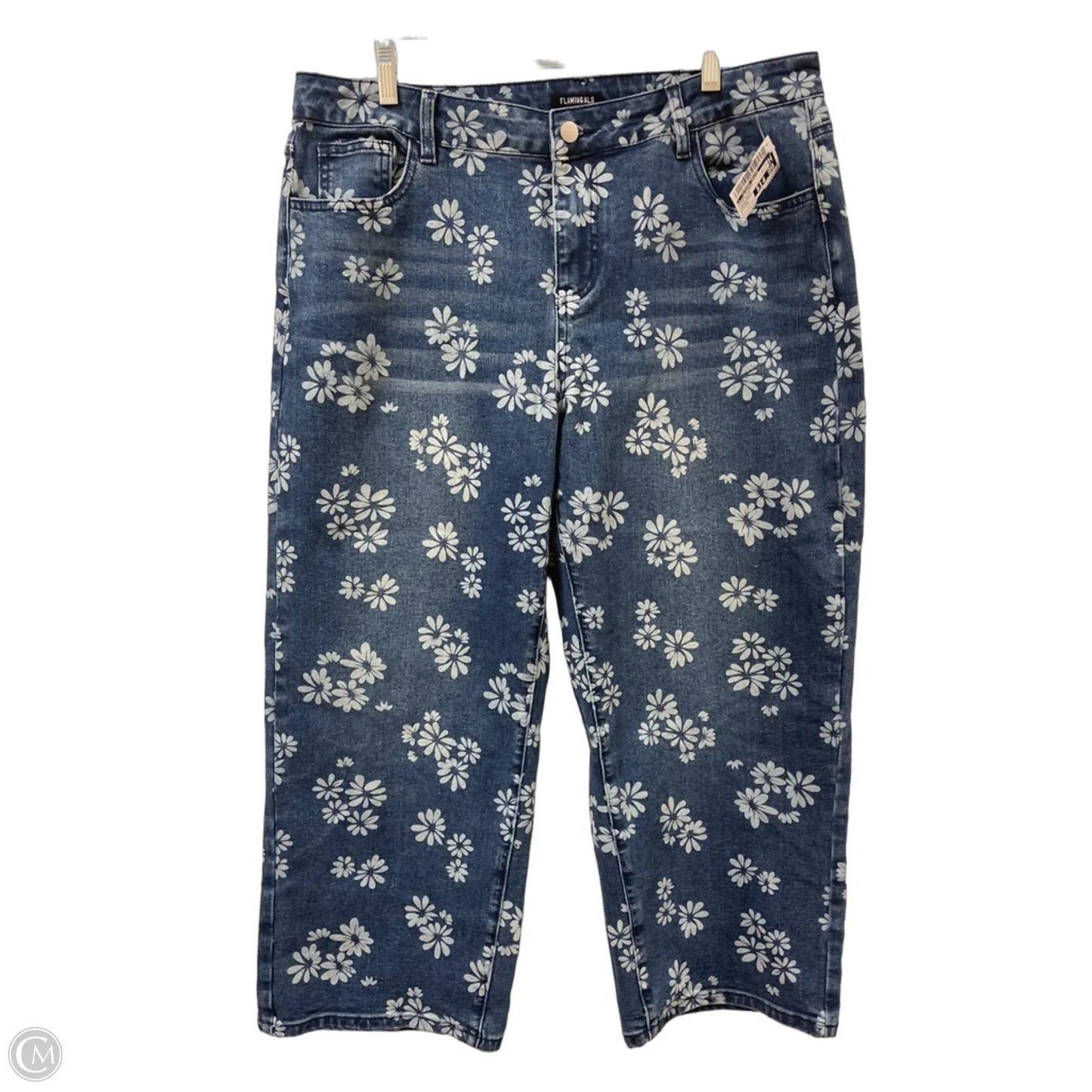 Jeans Flared By Clothes Mentor In Blue Denim, Size: 14