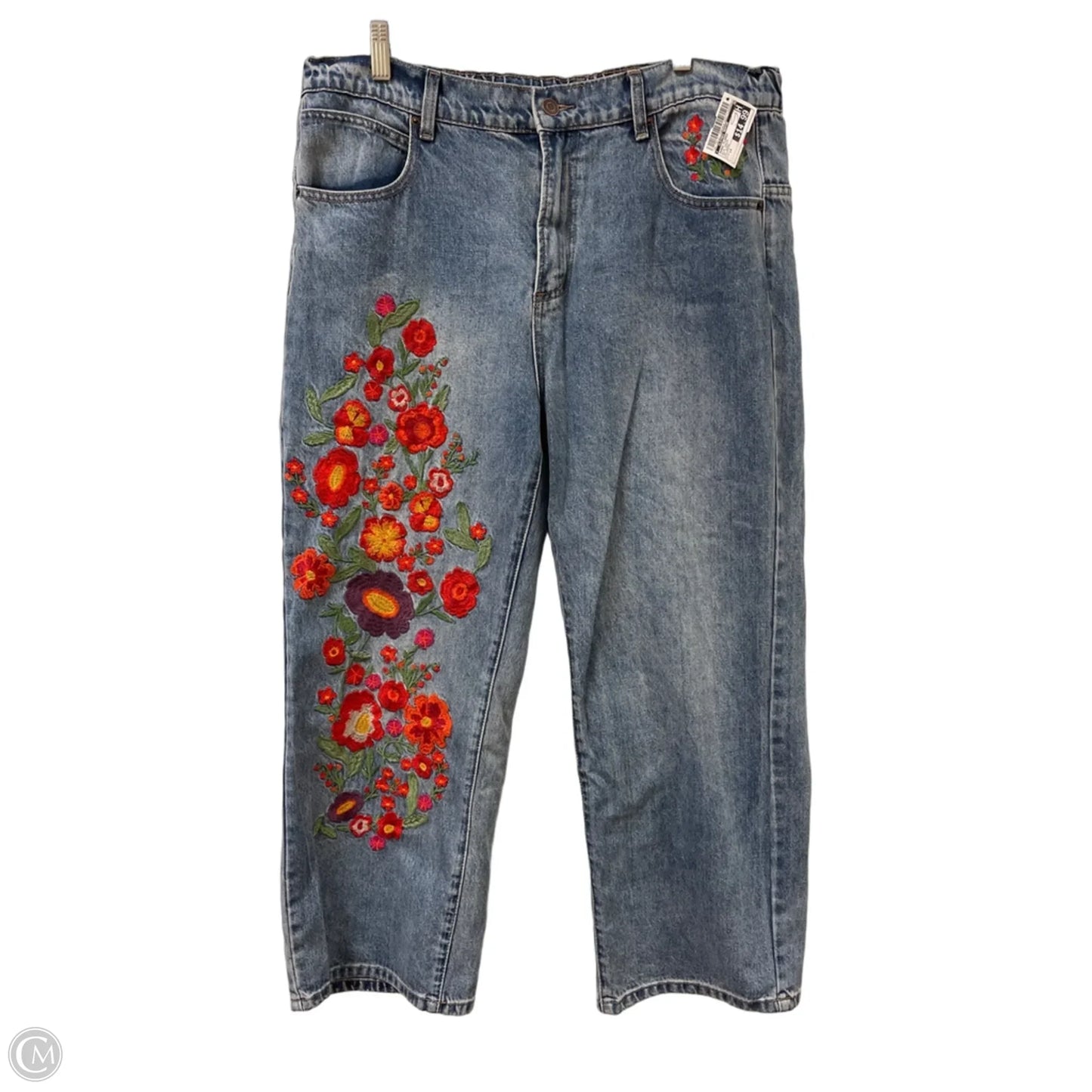 Jeans Flared By Clothes Mentor In Blue Denim, Size: 14