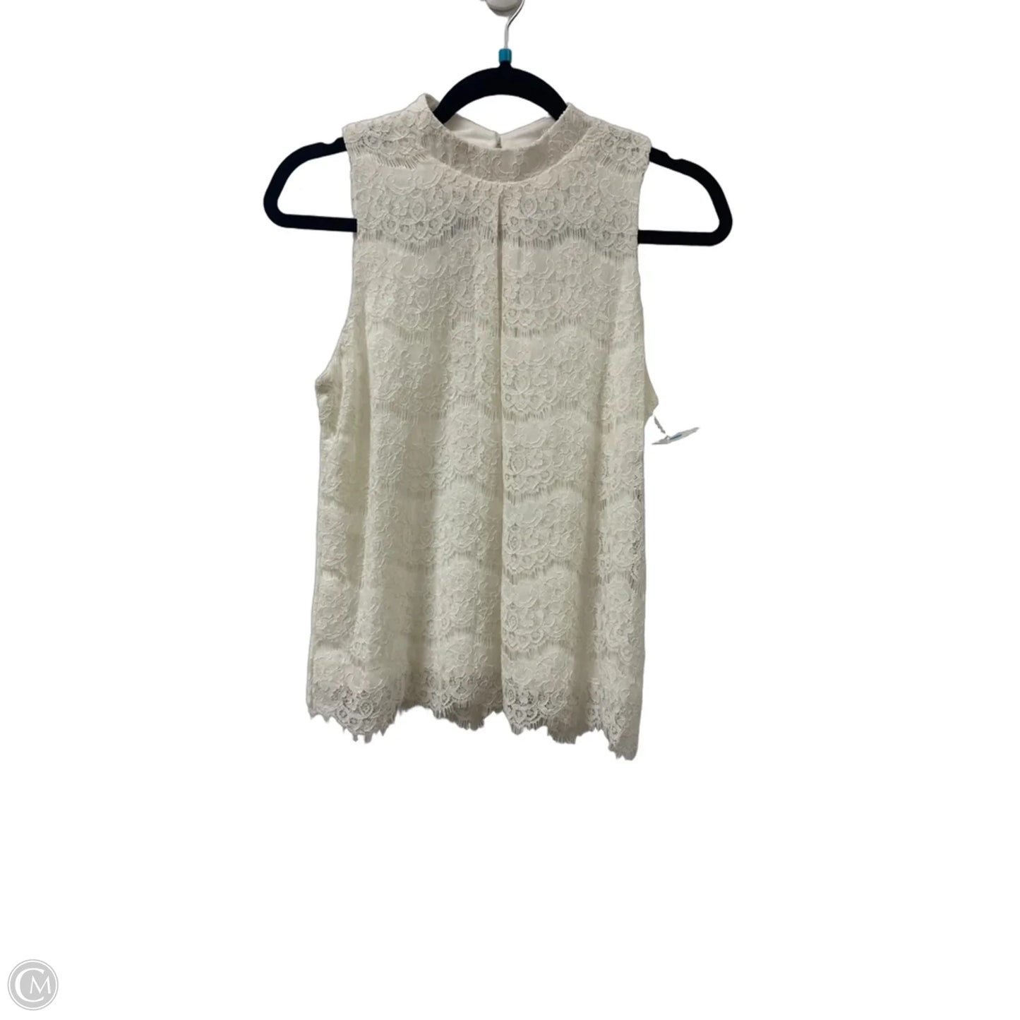 Top Sleeveless By Clothes Mentor In Cream, Size: M