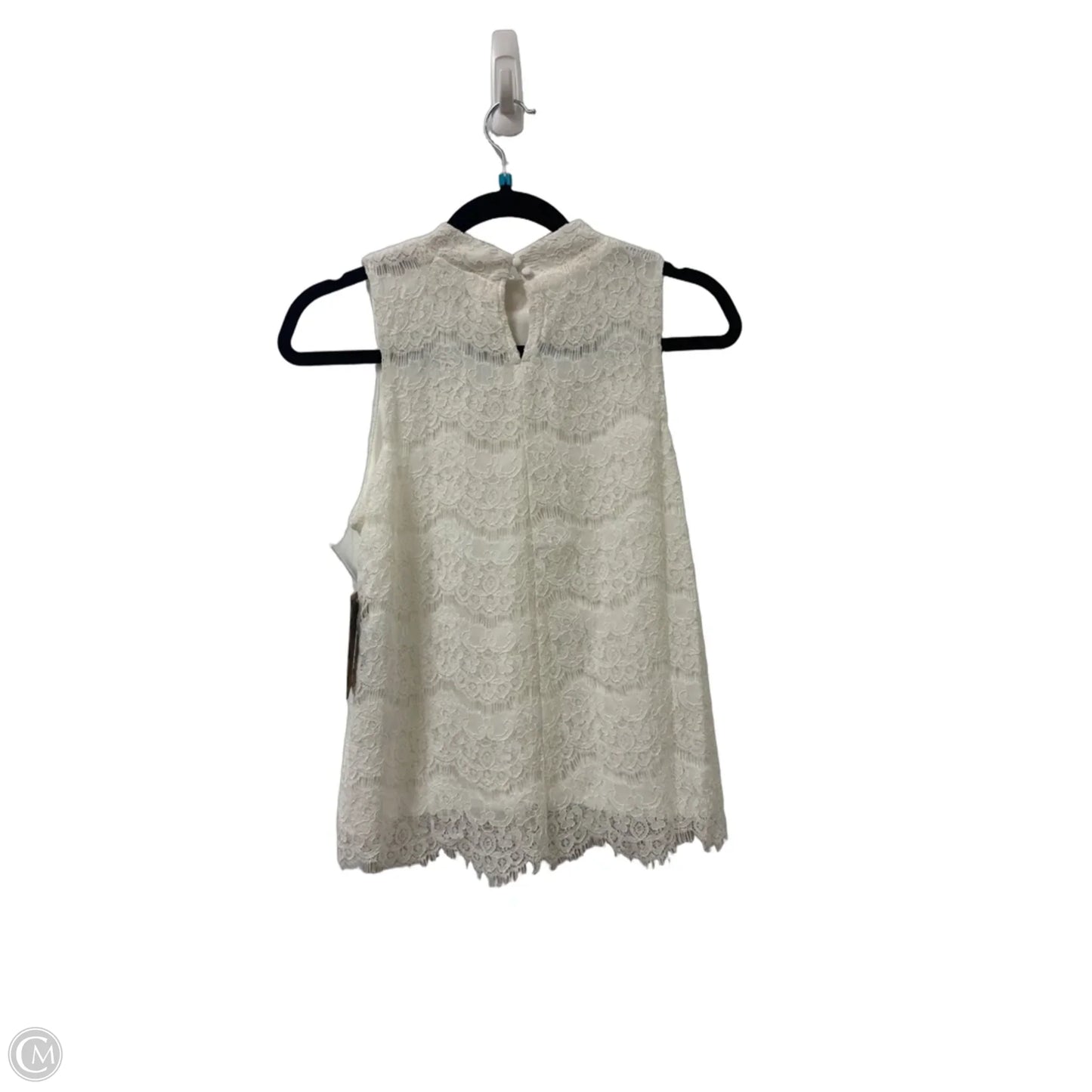 Top Sleeveless By Clothes Mentor In Cream, Size: M