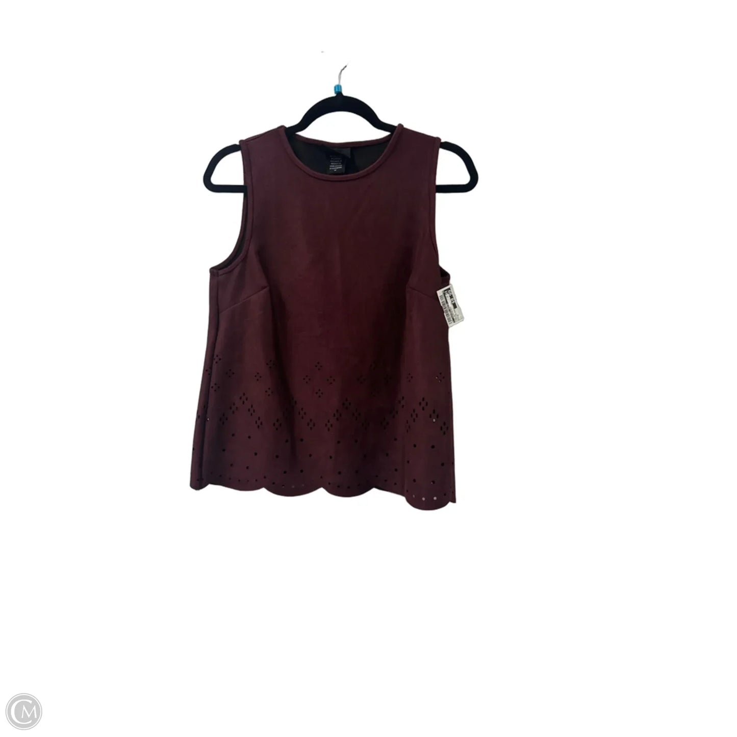 Top Sleeveless By Clothes Mentor In Maroon, Size: M
