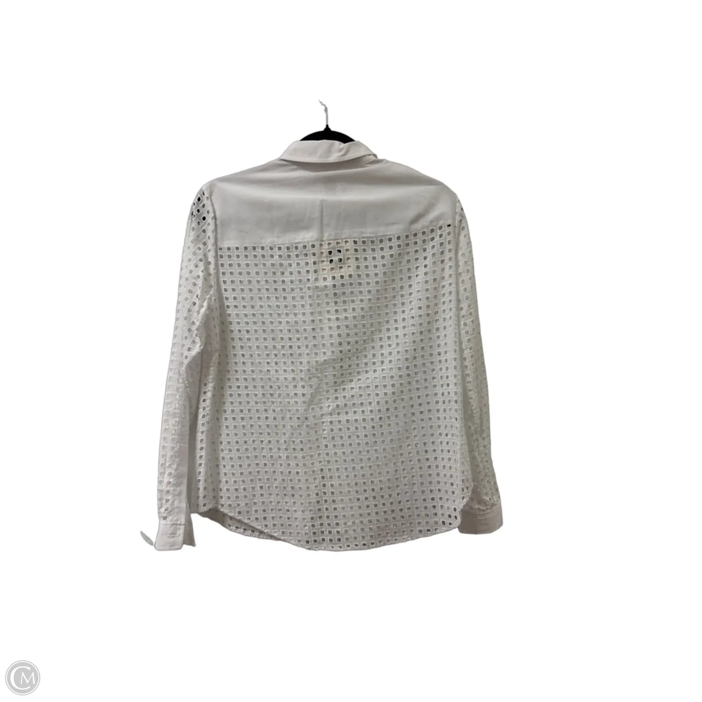 Blouse Long Sleeve By Anne Klein In White, Size: S