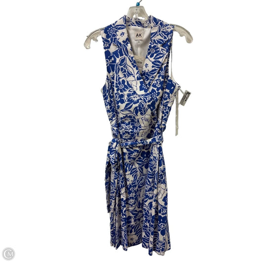 Dress Casual Midi By Anne Klein In Blue & White, Size: S