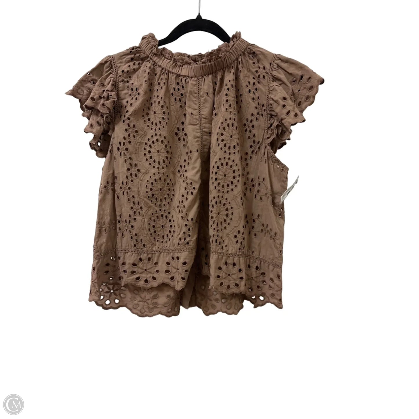 Top Short Sleeve By Clothes Mentor In Brown, Size: L