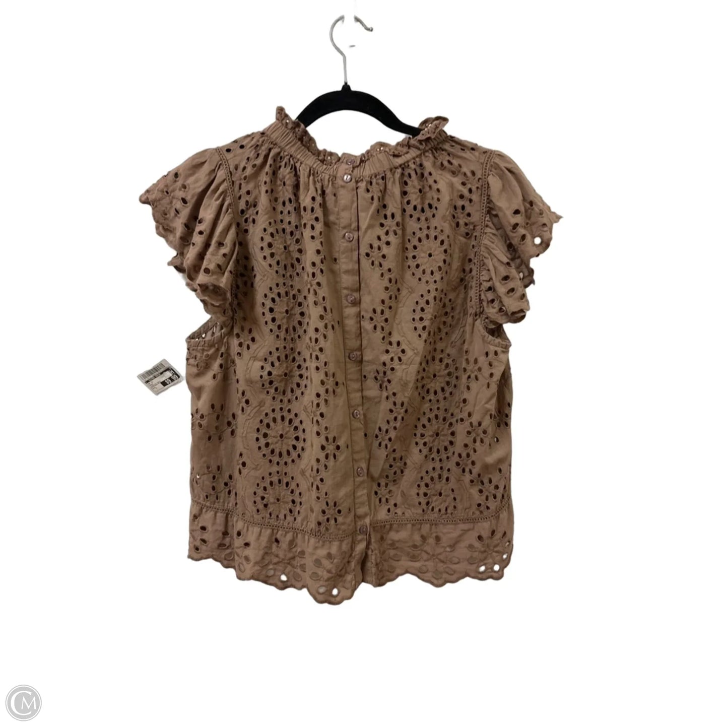 Top Short Sleeve By Clothes Mentor In Brown, Size: L