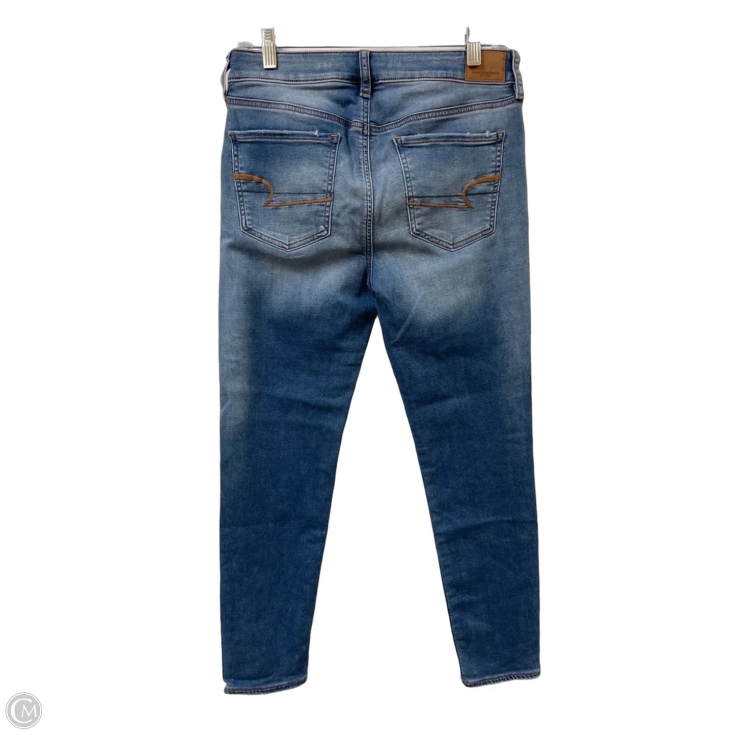 Jeans Skinny By American Eagle In Blue Denim, Size: 8