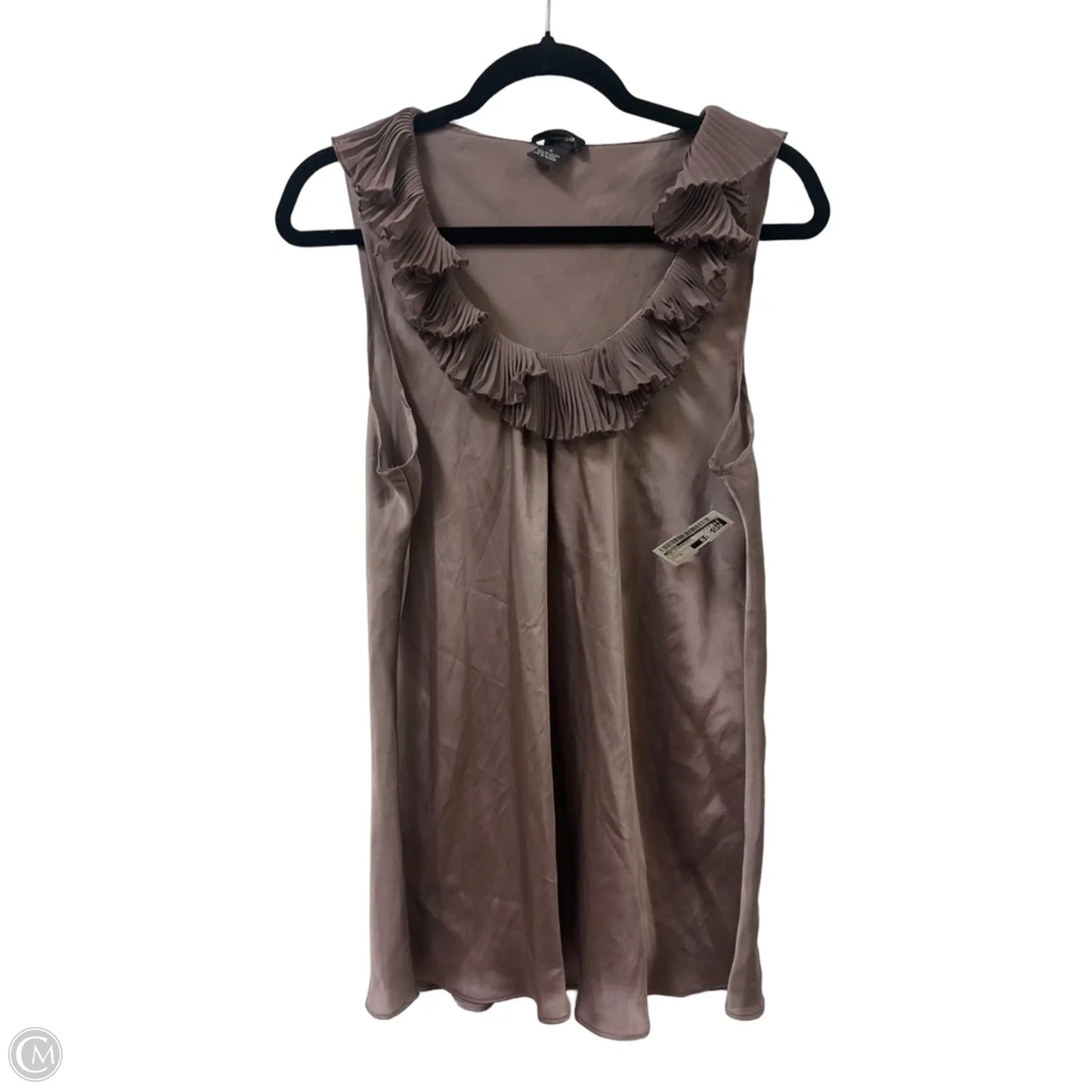 Top Sleeveless By Spense In Taupe, Size: Xl