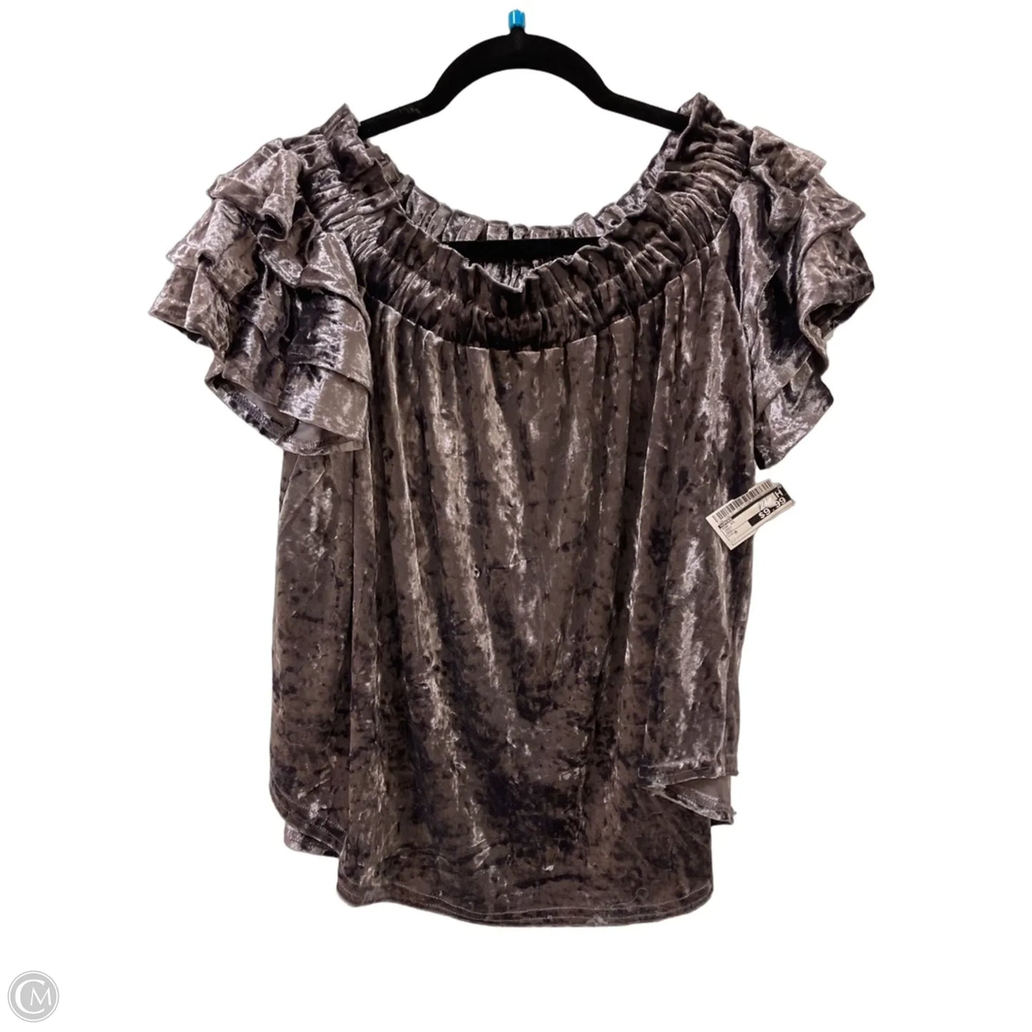 Top Short Sleeve By Umgee In Grey, Size: M
