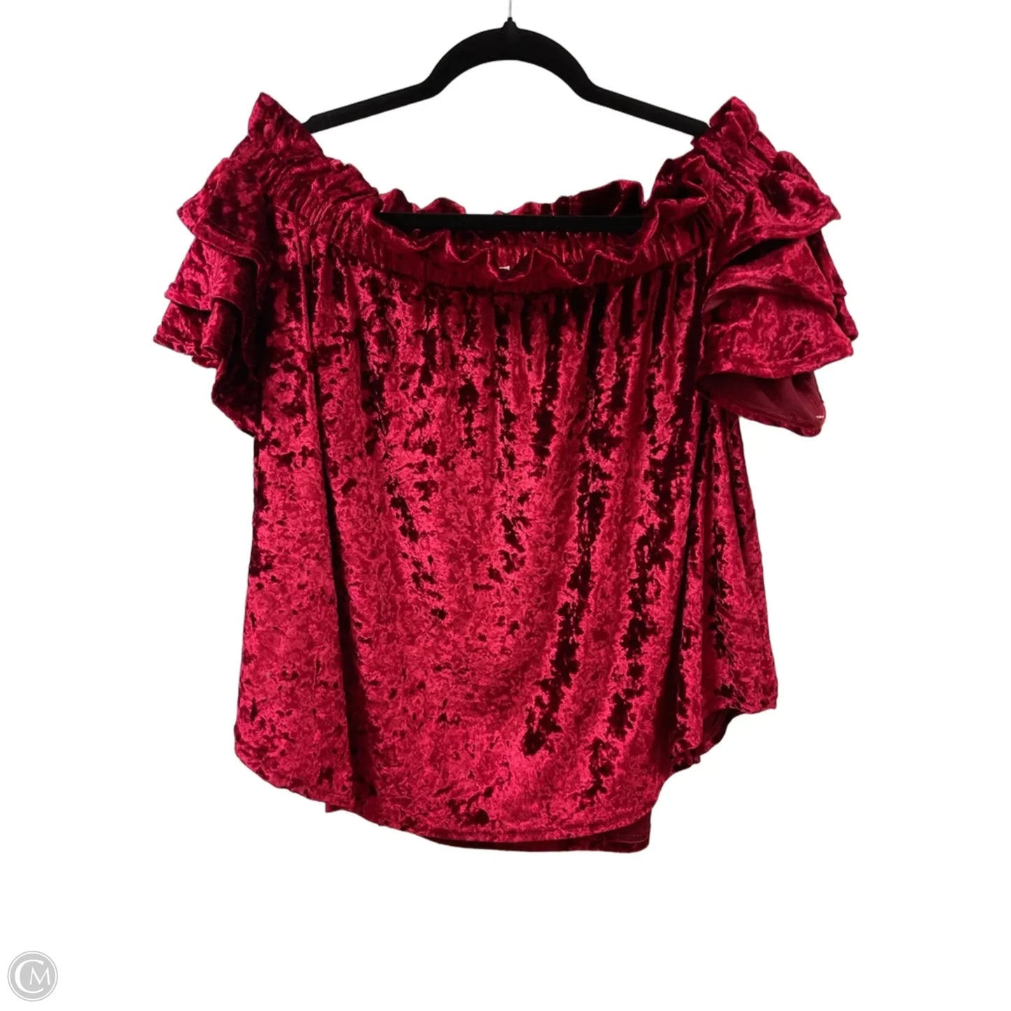Top Short Sleeve By Umgee In Red, Size: L