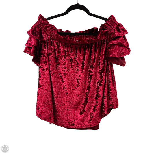 Top Short Sleeve By Umgee In Red, Size: L