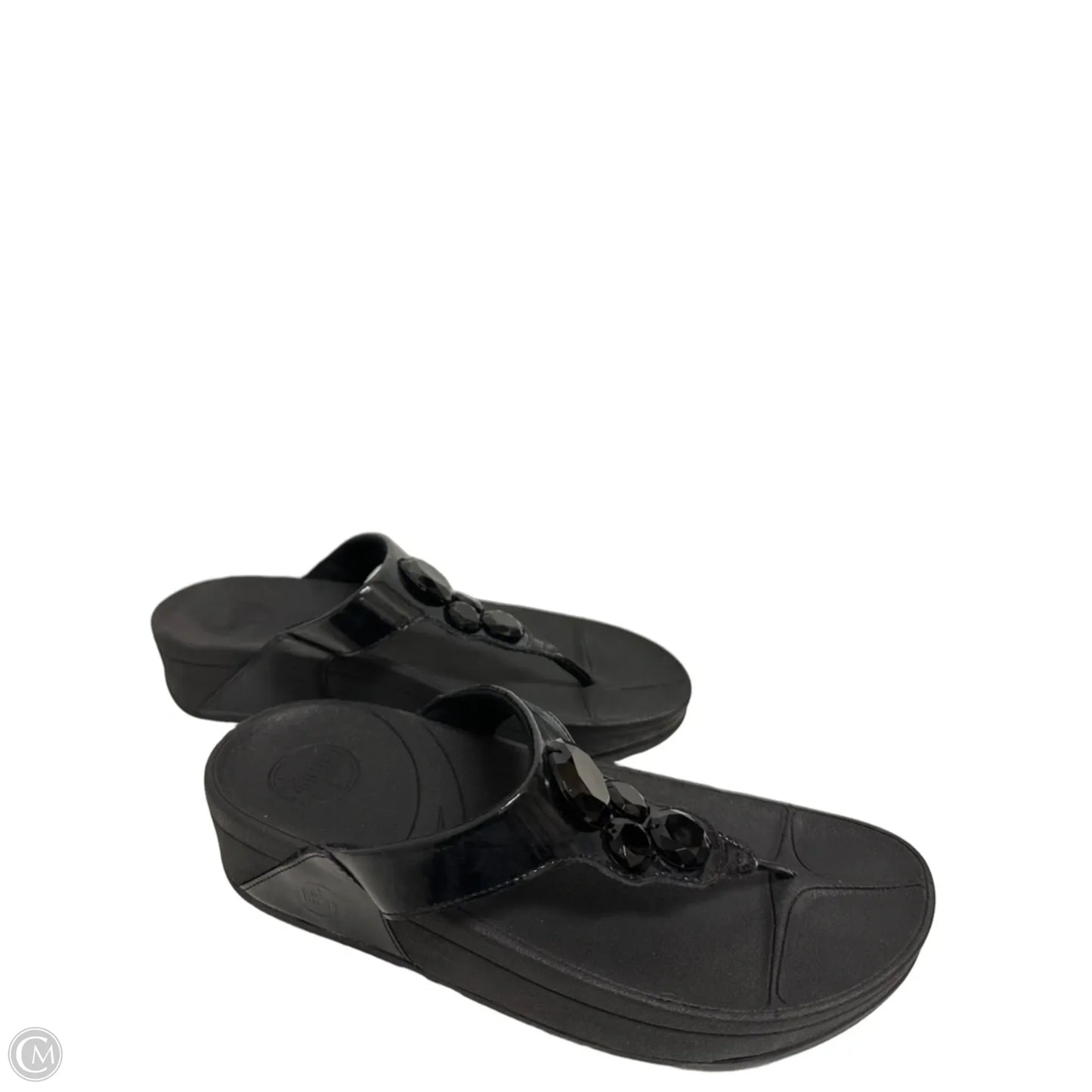 Sandals Flats By Fitflop In Black, Size: 8