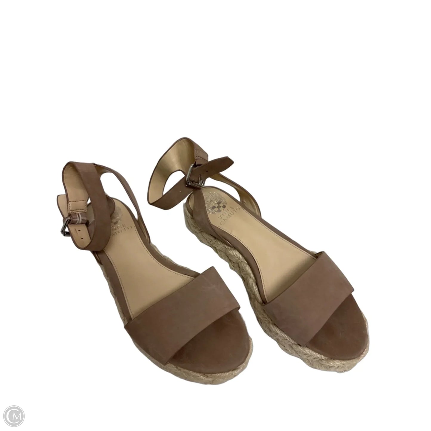 Sandals Heels Platform By Vince Camuto In Tan, Size: 6.5