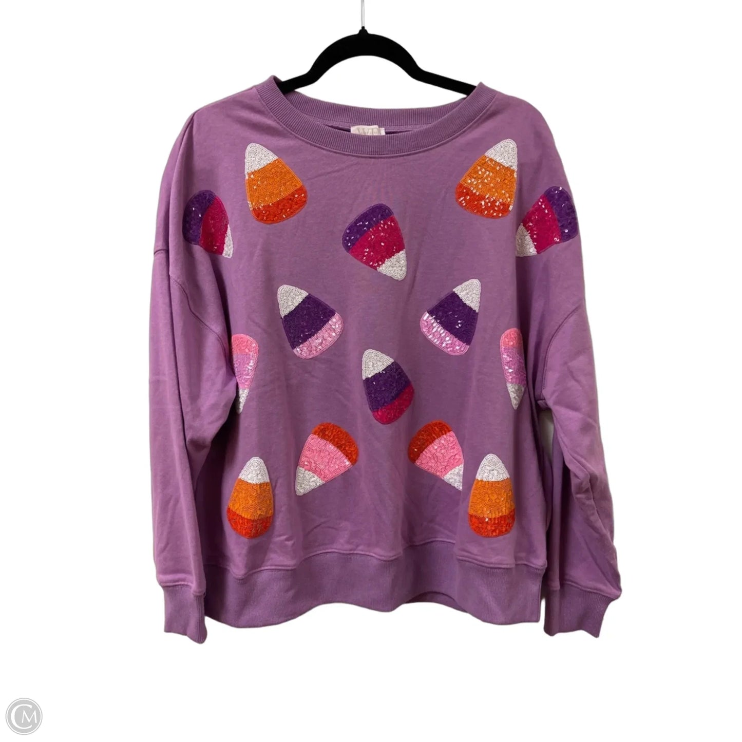 Sweatshirt Crewneck By Clothes Mentor In Purple, Size: S