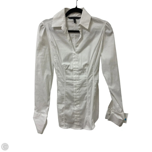 Blouse Long Sleeve By White House Black Market In White, Size: Xs
