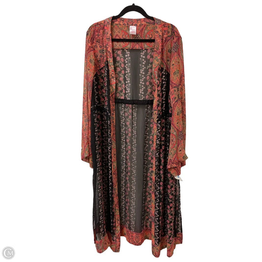 Kimono By No Boundaries In Blue & Orange, Size: L