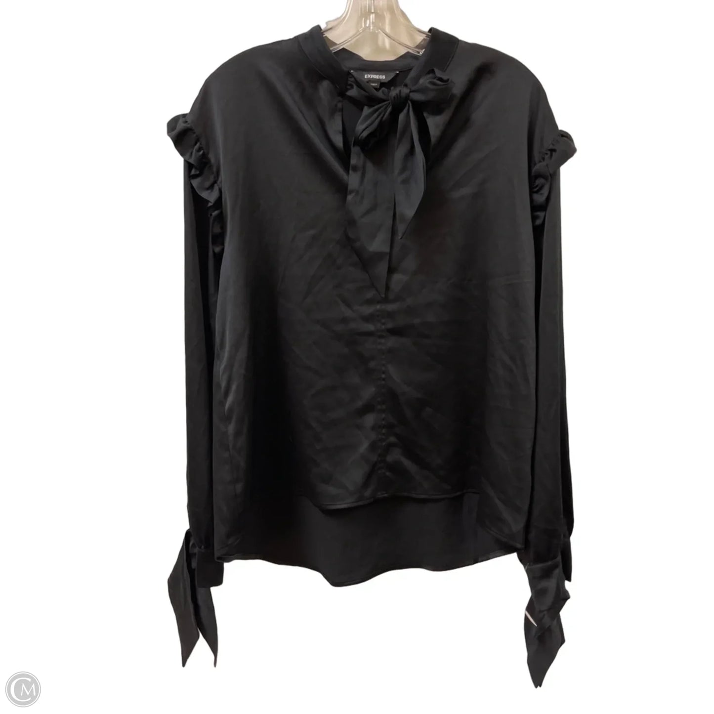 Top Long Sleeve By Express In Black, Size: S