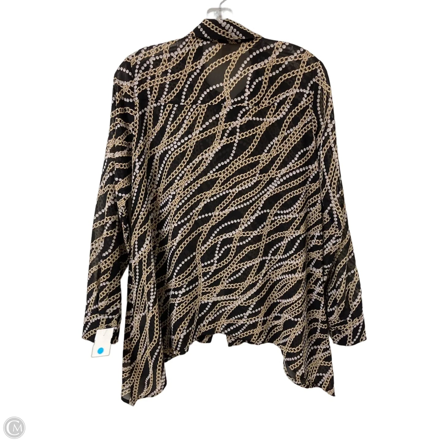 Blouse Long Sleeve By Michael By Michael Kors In Black, Size: S