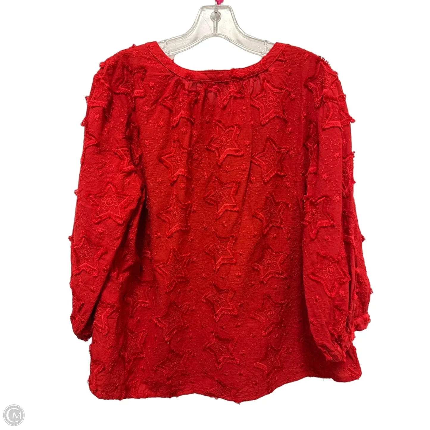 Top Long Sleeve By Chicos In Red, Size: Xl