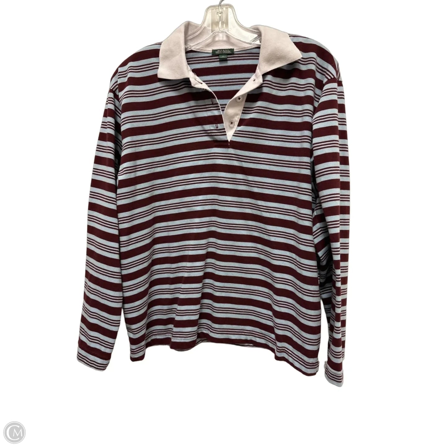 Top Long Sleeve By Wild Fable In Striped Pattern, Size: M