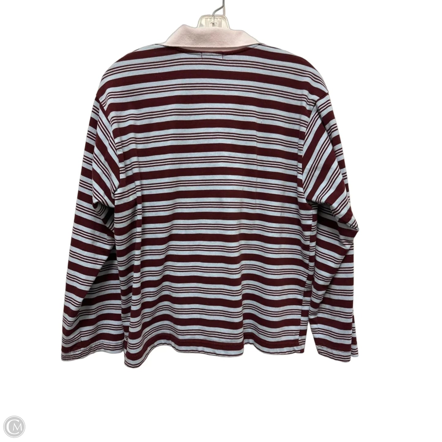 Top Long Sleeve By Wild Fable In Striped Pattern, Size: M
