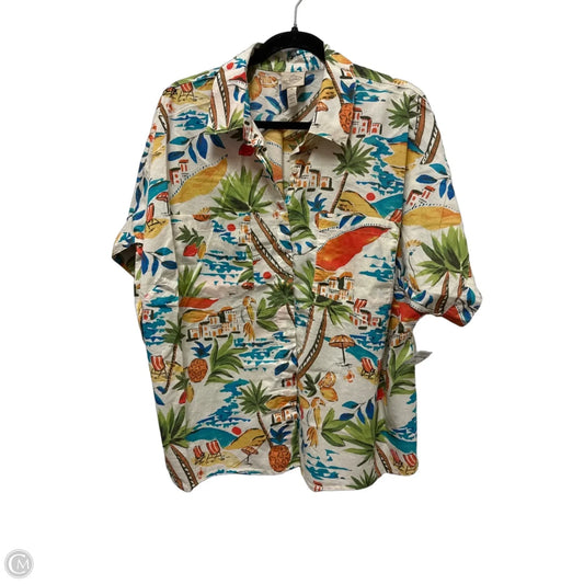 Blouse Short Sleeve By St Johns Bay In Multi-colored, Size: 1x