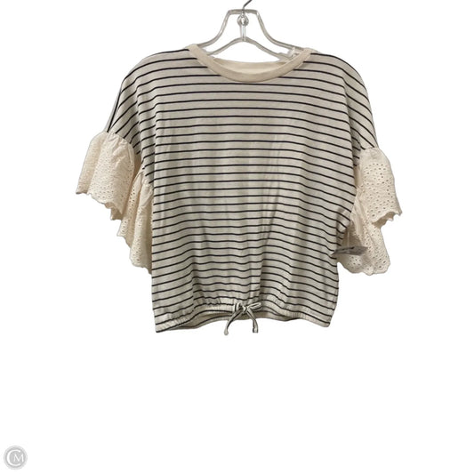 Top Short Sleeve By Jessica Simpson In Striped Pattern, Size: Xl
