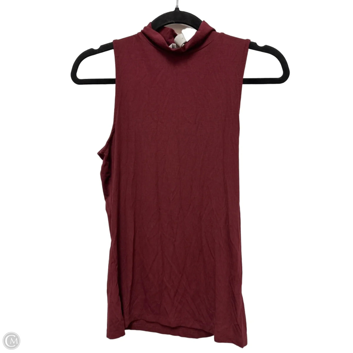 Top Sleeveless By H&m In Maroon, Size: S