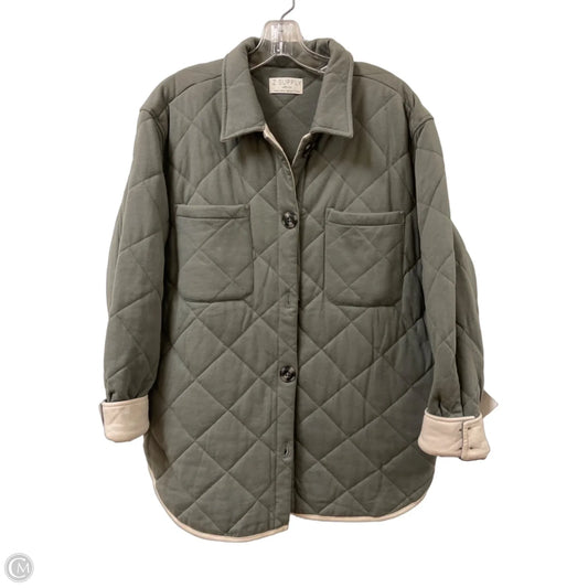 Jacket Shirt By Z Supply In Green, Size: M