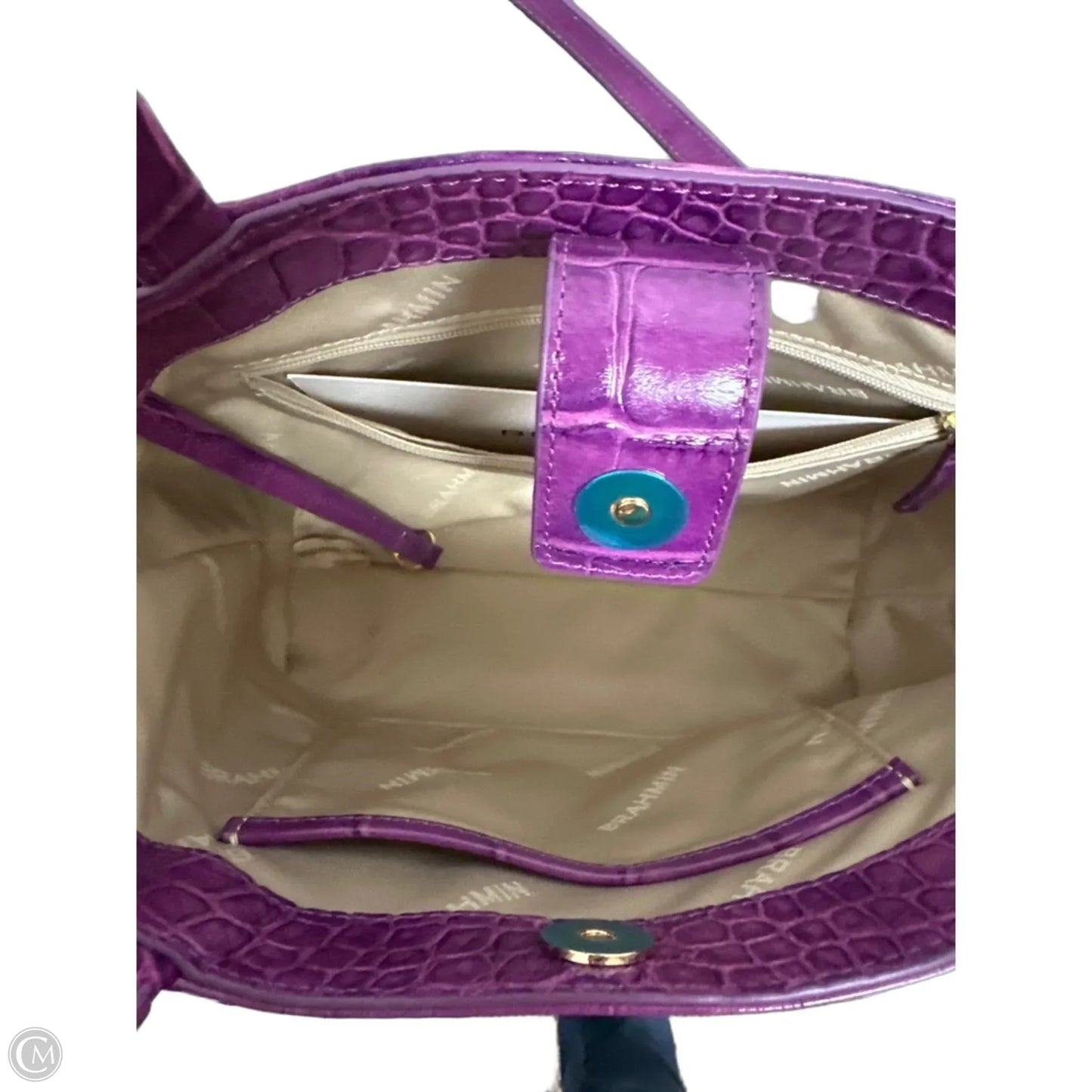 Handbag Designer By Brahmin, Size: Medium