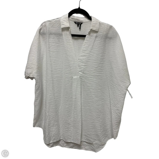Top Short Sleeve By Nic + Zoe In White, Size: Xl