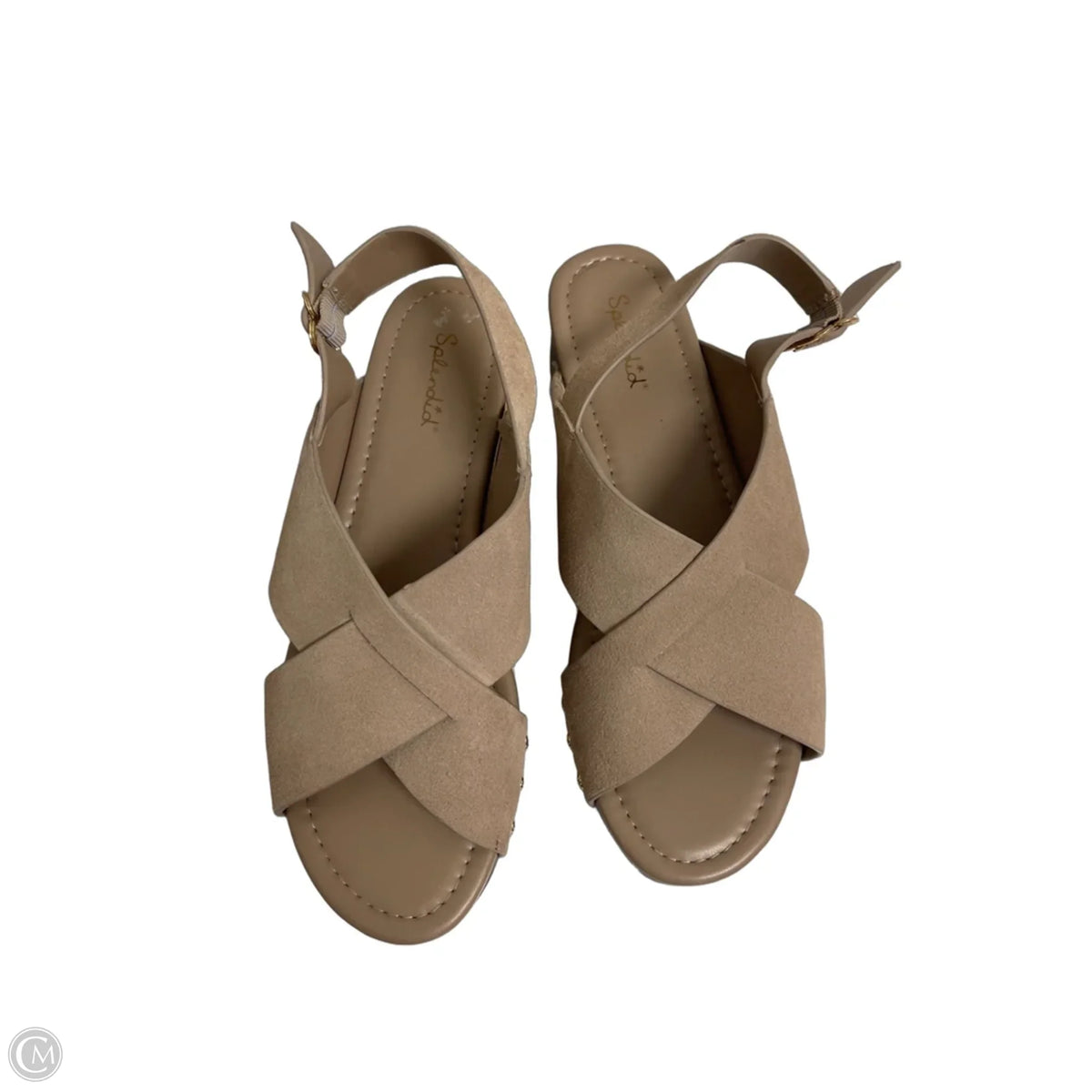 Sandals Heels Platform By Splendid In Tan, Size: 9