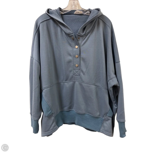 Sweatshirt Hoodie By Heyson In Blue, Size: L