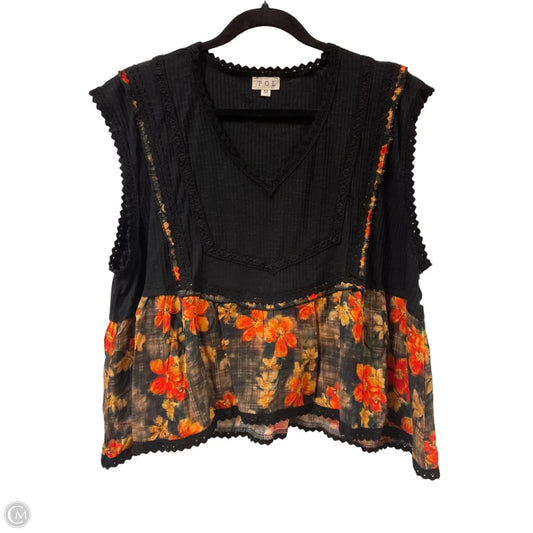 Top Sleeveless By Pol In Black, Size: M