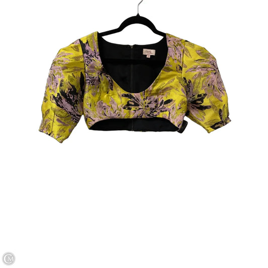 Top Short Sleeve Designer By Camila Coelho In Yellow, Size: S