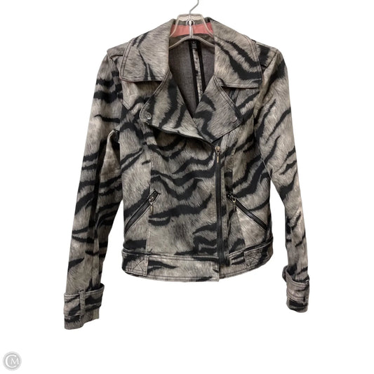 Jacket Moto By White House Black Market In Animal Print, Size: Xs