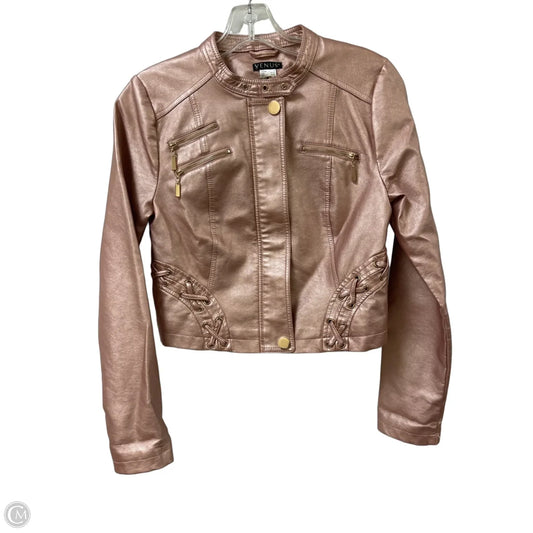 Jacket Moto By Venus In Pink, Size: Xs